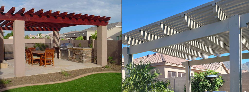 Pergolas to transform your yard, built by Artificial Grass Masters in Phoenix & throughout the Valley