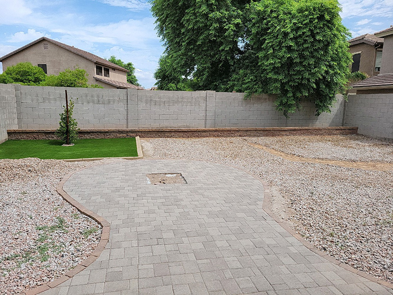 custom paver backyard